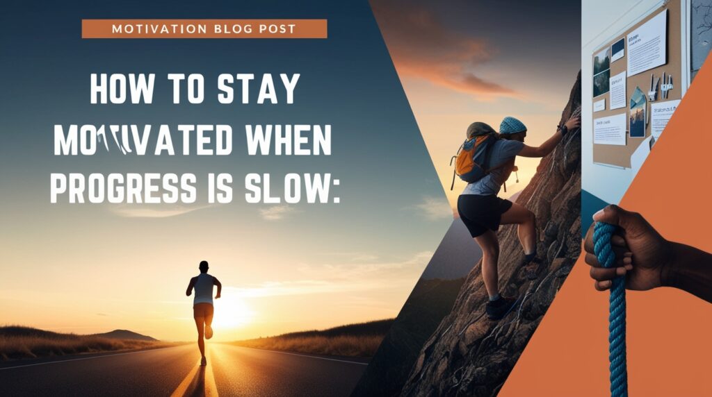 A determined runner on an empty road at sunrise, symbolizing perseverance and motivation to keep going even when progress feels slow